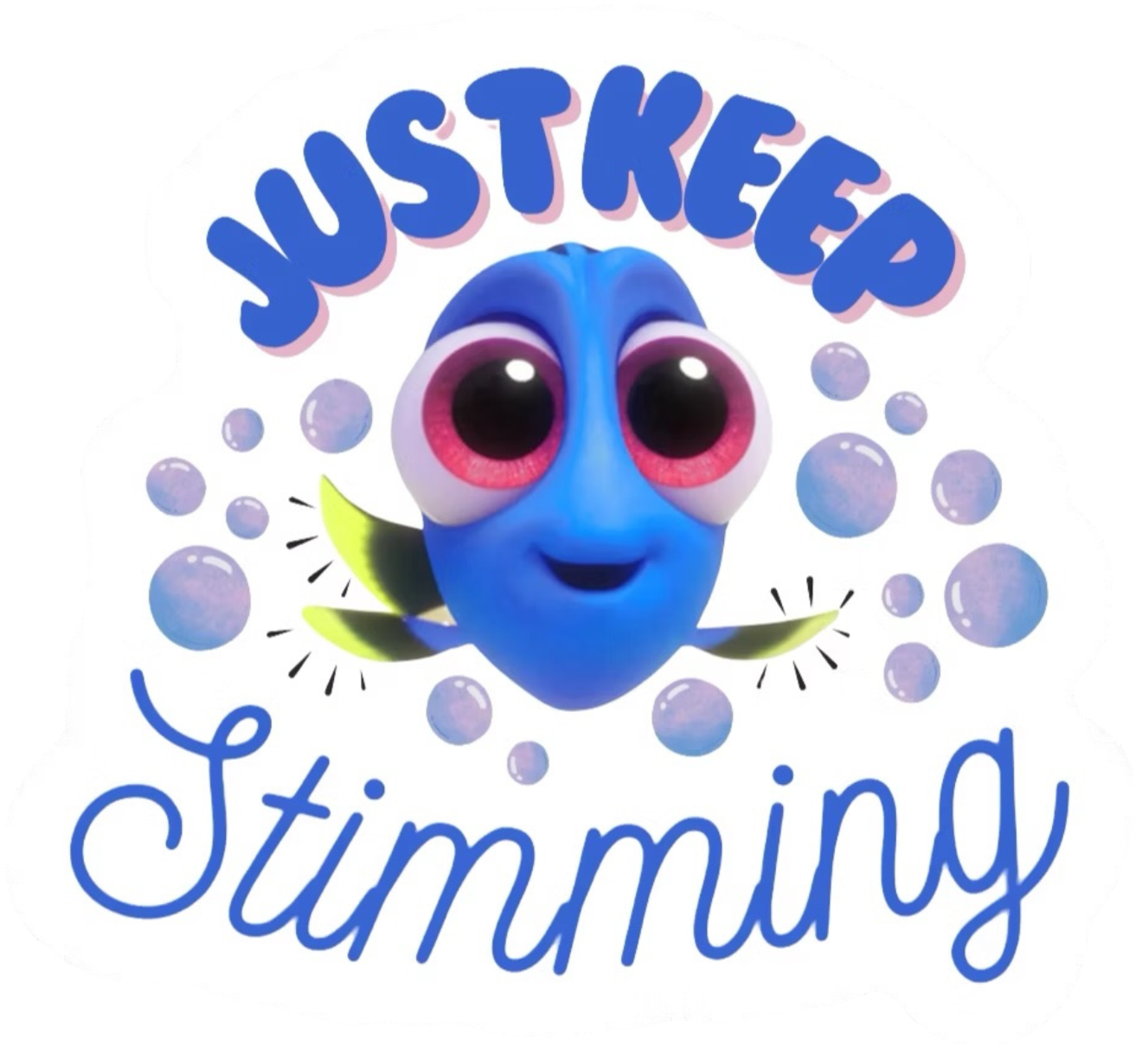 Just Keep Stimming Sticker